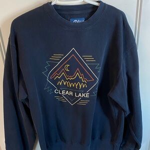 Blue 84 Navy Clear Lake Graphic Crewneck